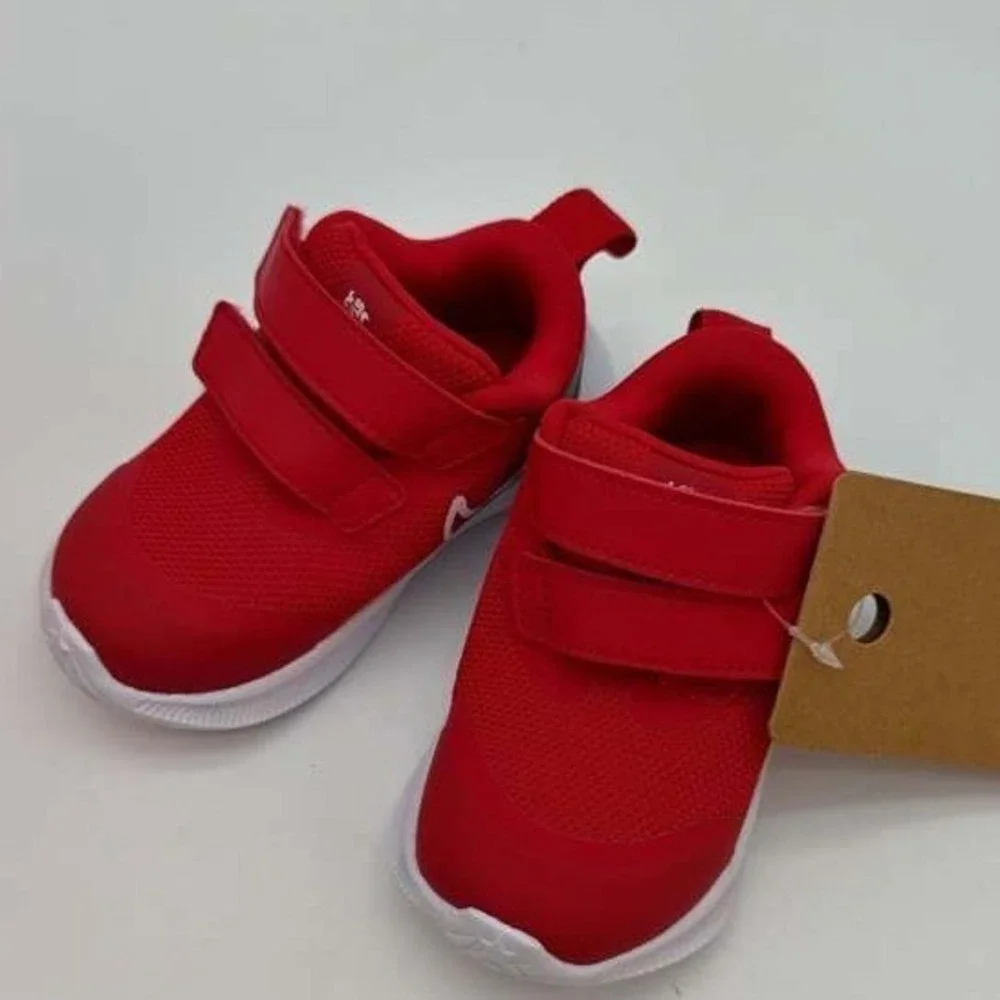 Nike Court Borough Low 2 Baby Sneakers – University Red/White – Size 4C – NIB